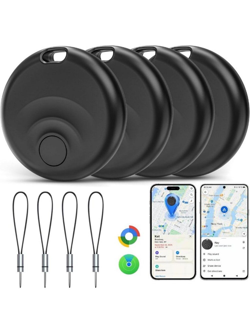 Smart Bluetooth Tracker Tags for iOS & Android - Find Lost Items Easily